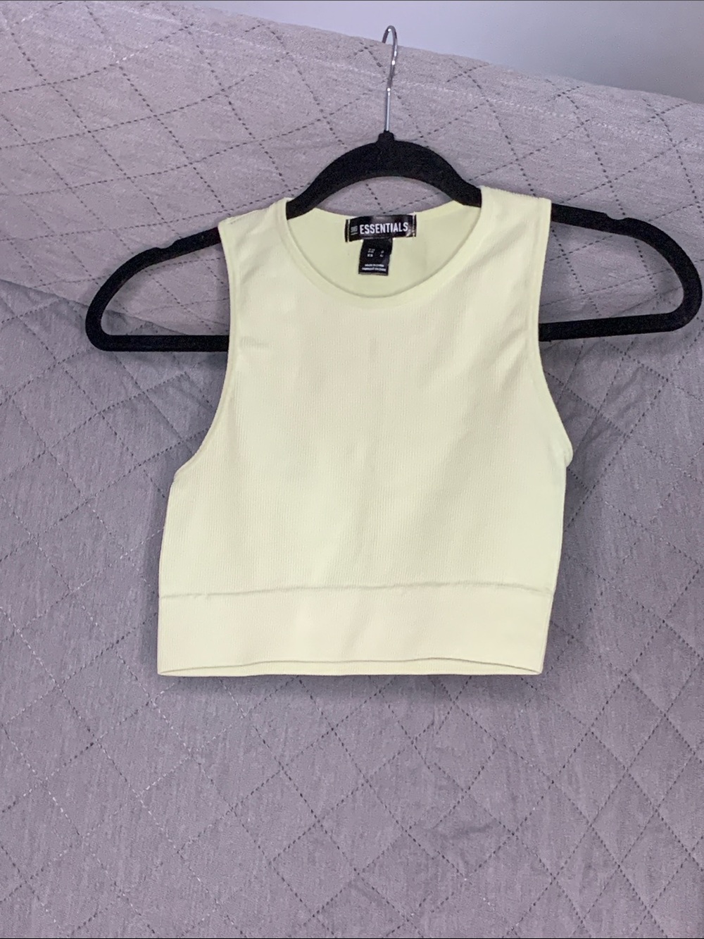 #208 Streetwear Society Lime Green Ribbed Cropped Tank